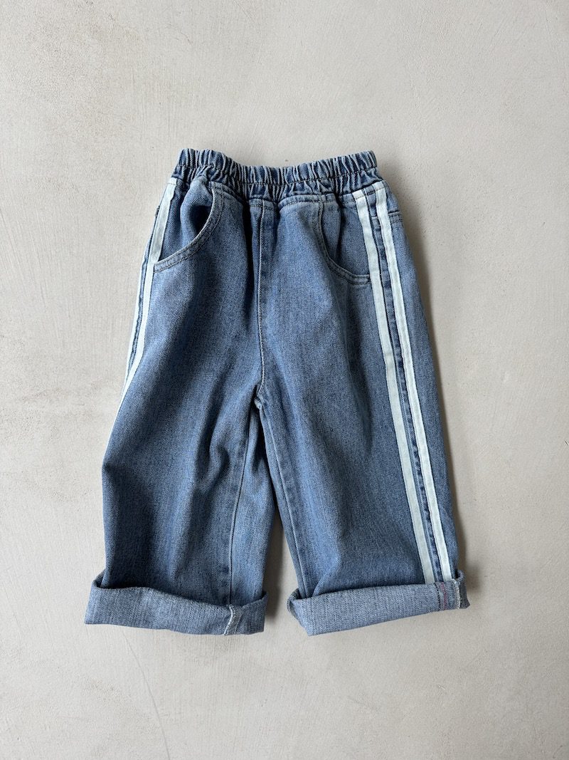 Striped Wide Leg Jeans
