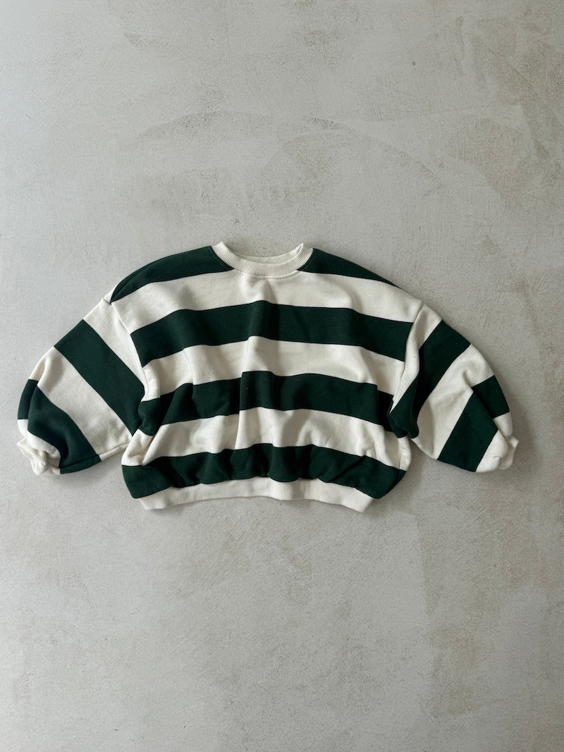 Mima Green Chunky Stripe Sweat