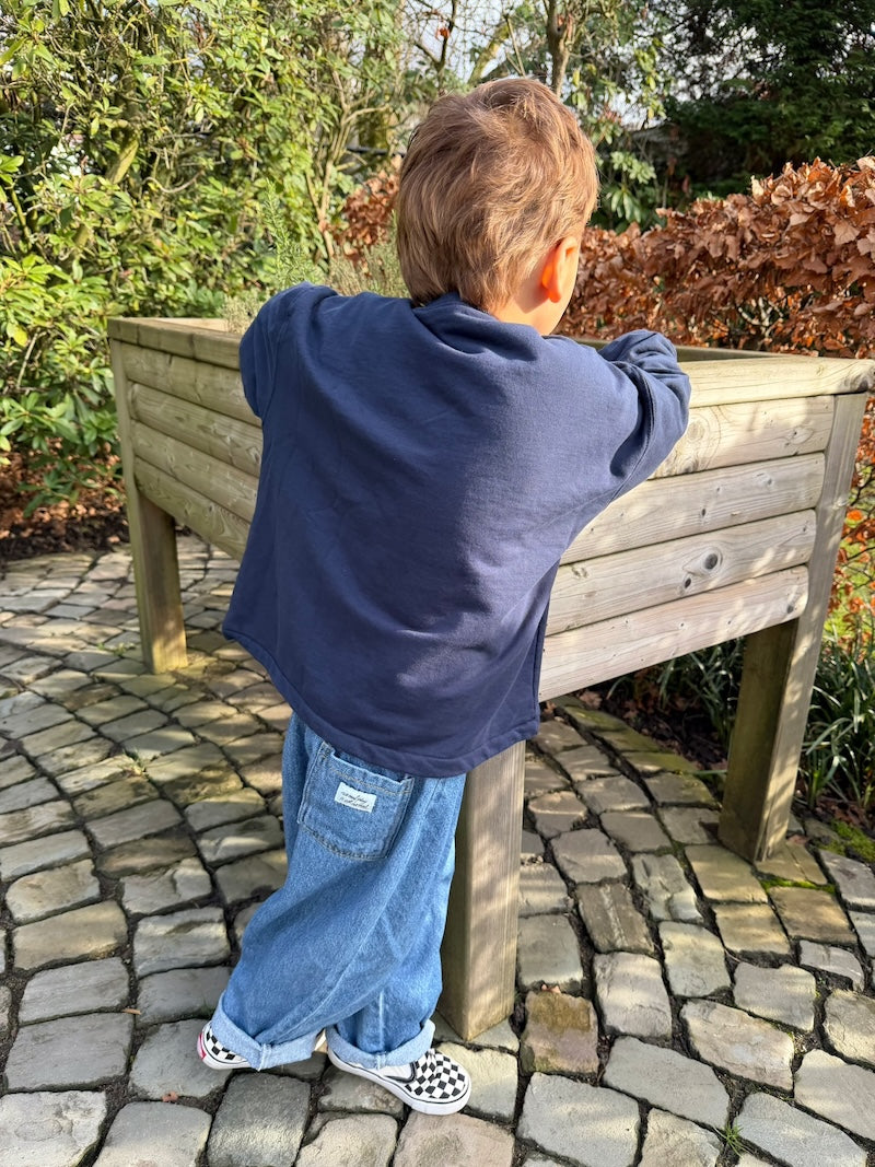 Navy Zip Pocket Jumper