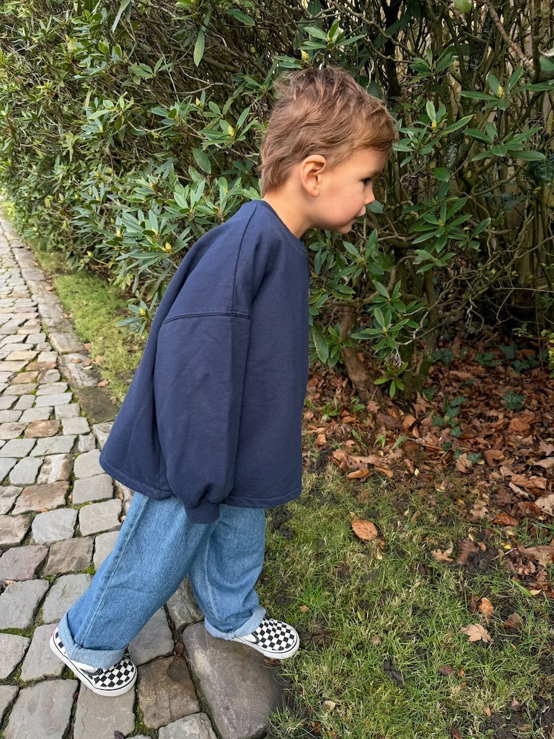 Navy Zip Pocket Jumper