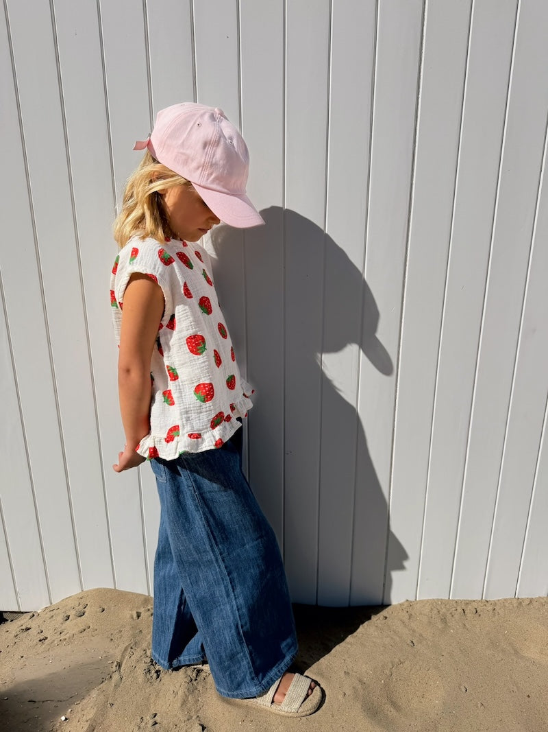 Judy wide Linen Denim Pants