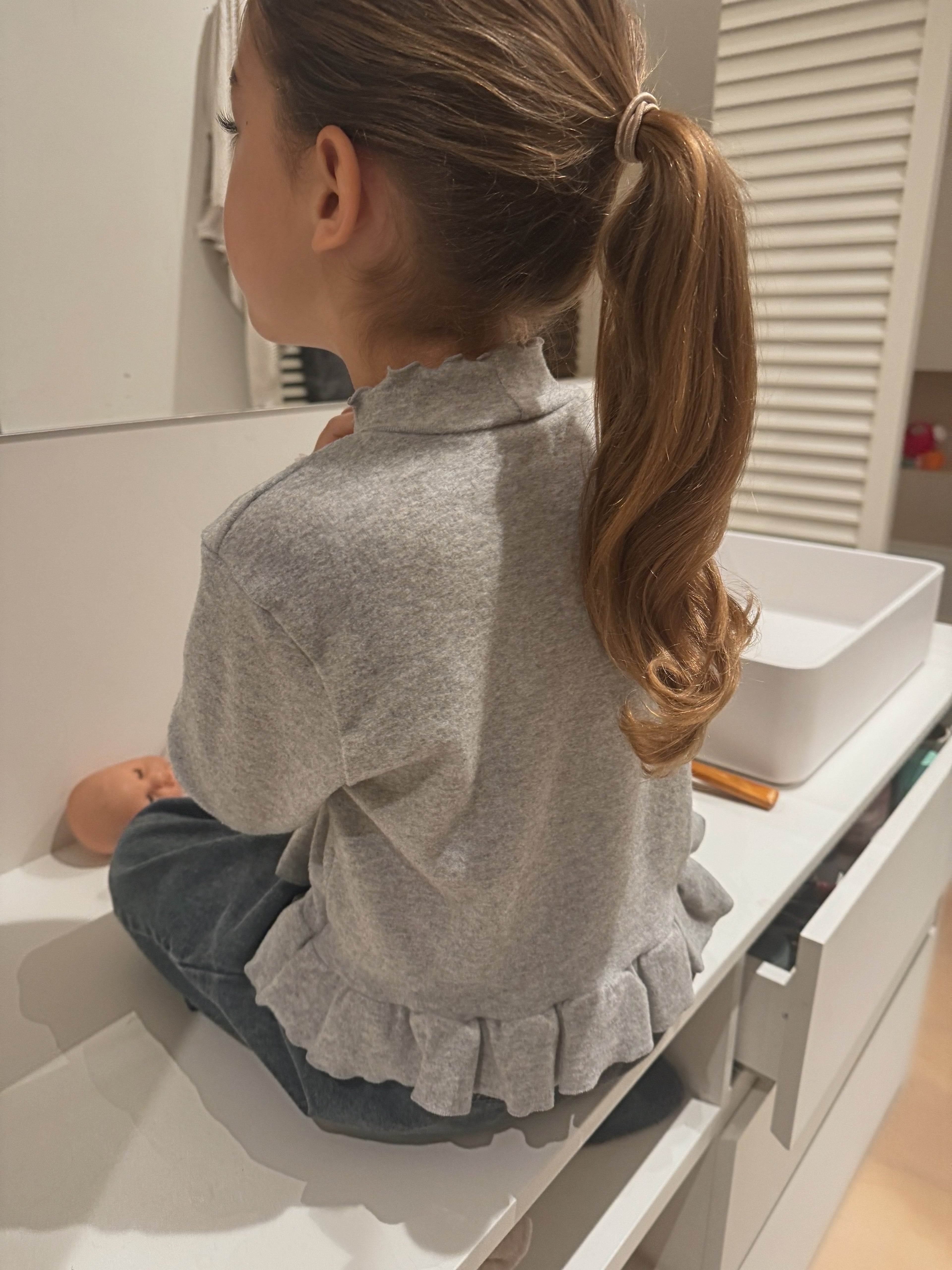 Frill Turtleneck Top