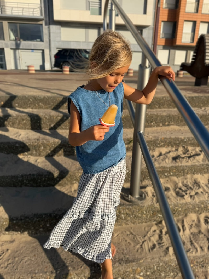 Checked Maxi Skirt