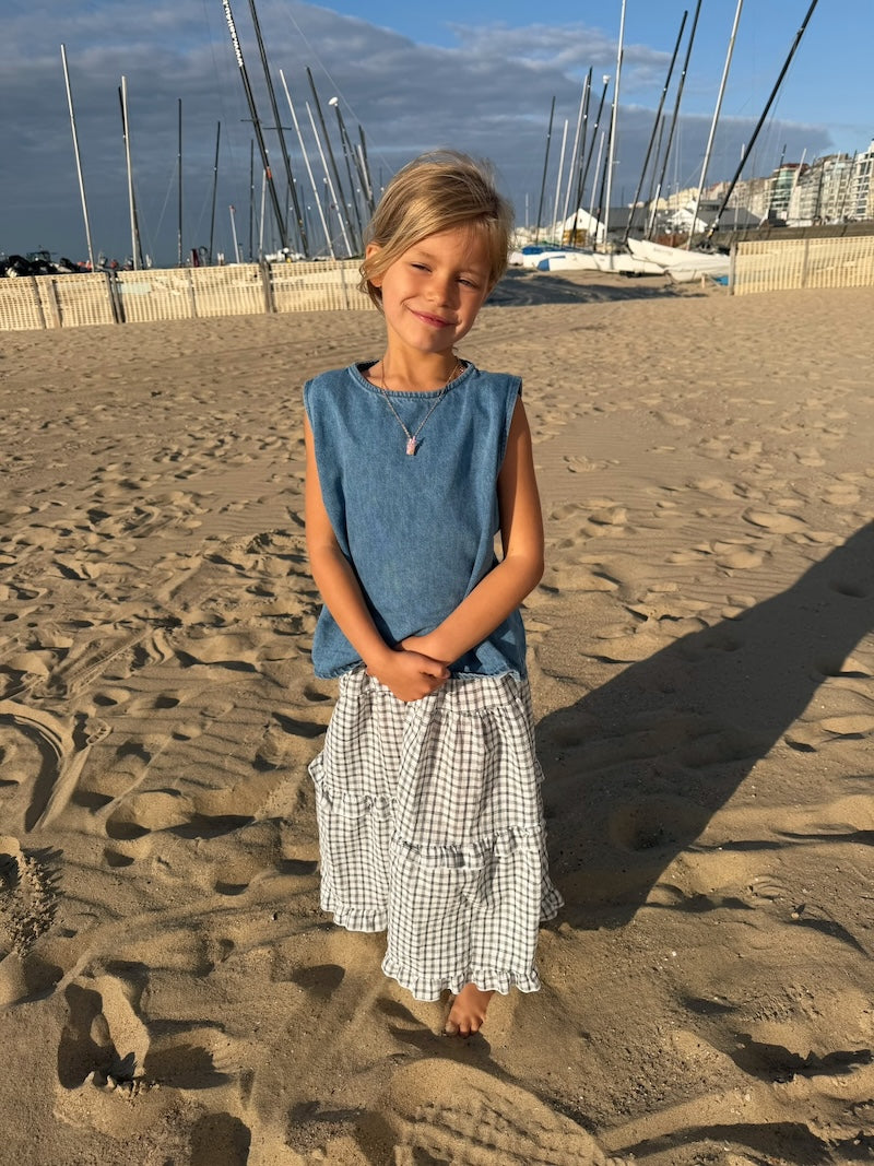 Checked Maxi Skirt