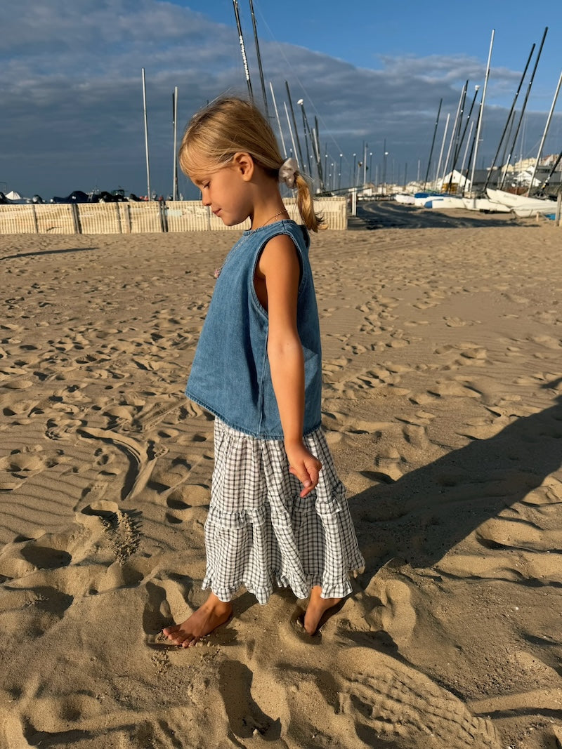Checked Maxi Skirt