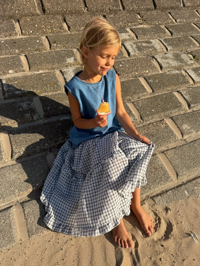Checked Maxi Skirt