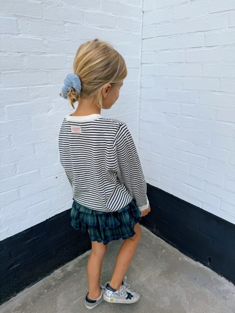 Striped cotton cardigan