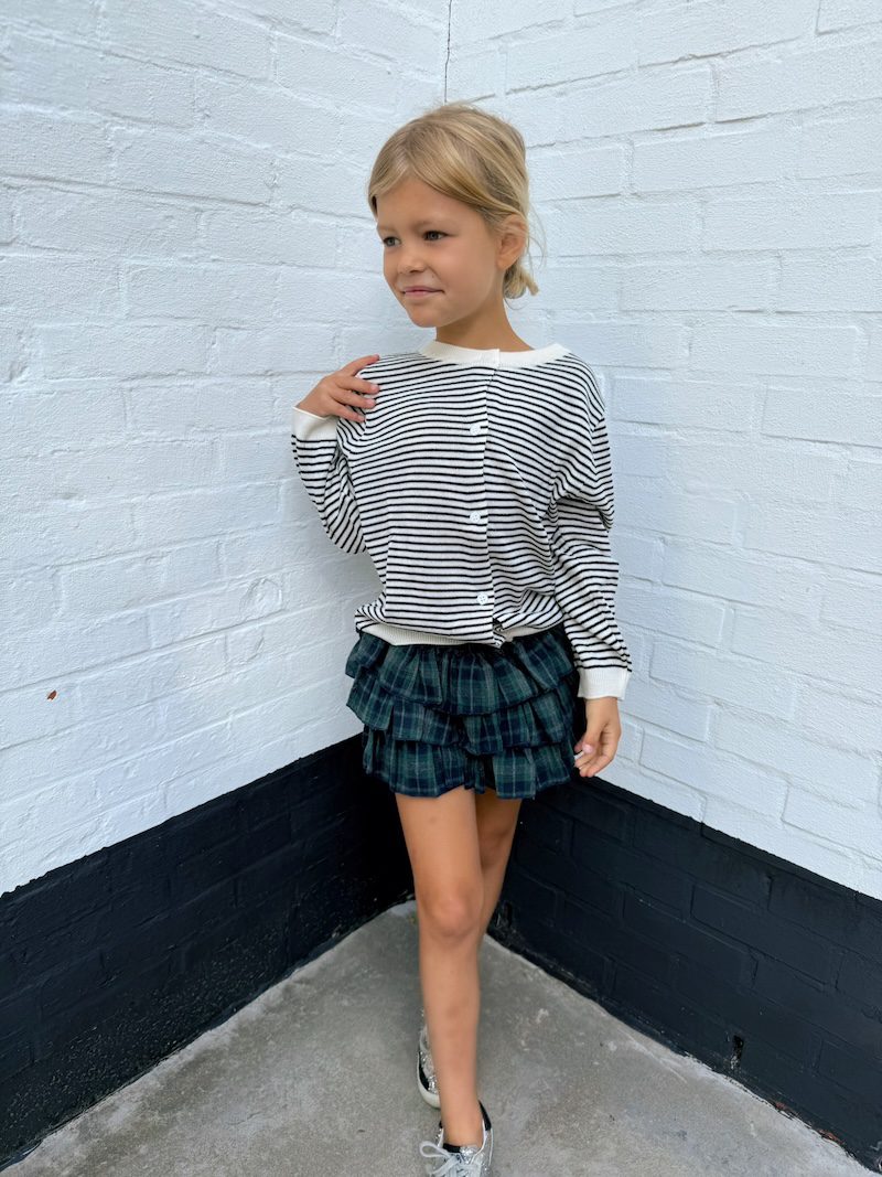 Striped cotton cardigan
