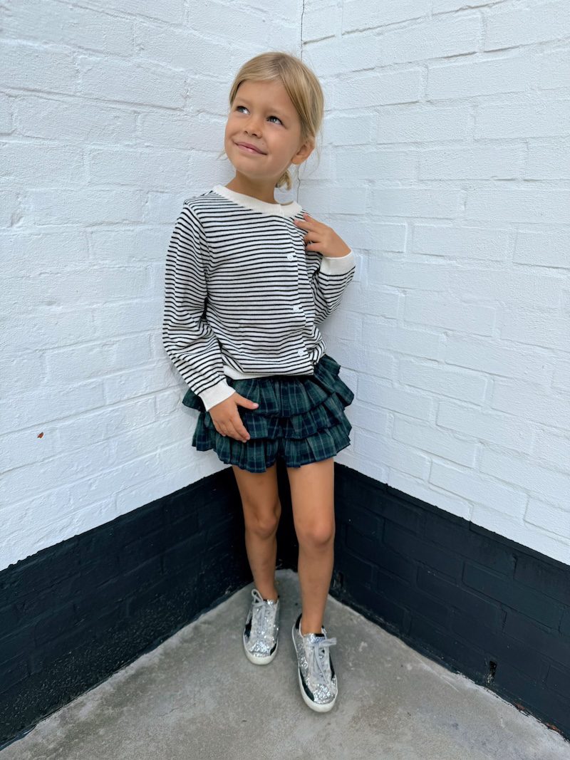 Tartan ruffle shorty