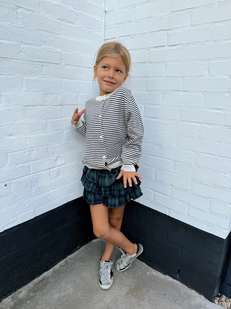 Striped cotton cardigan