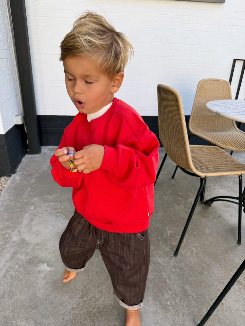 Brown denim pants