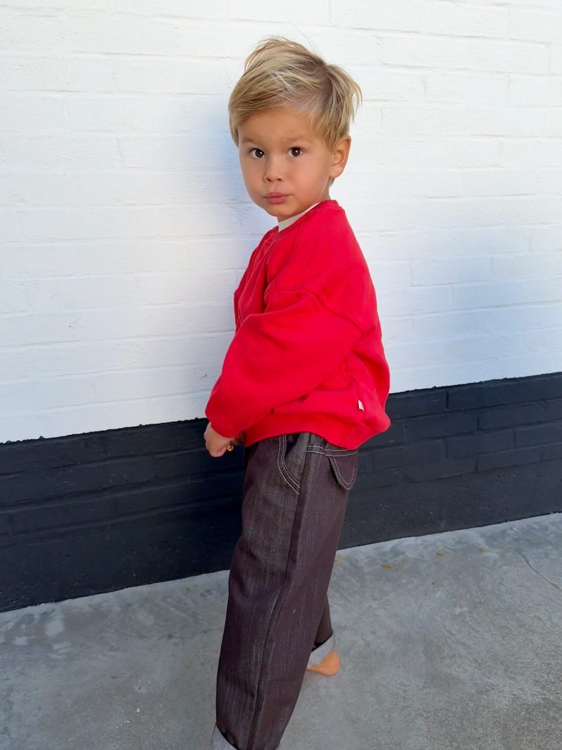 Brown denim pants