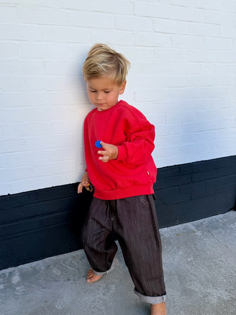 Brown denim pants
