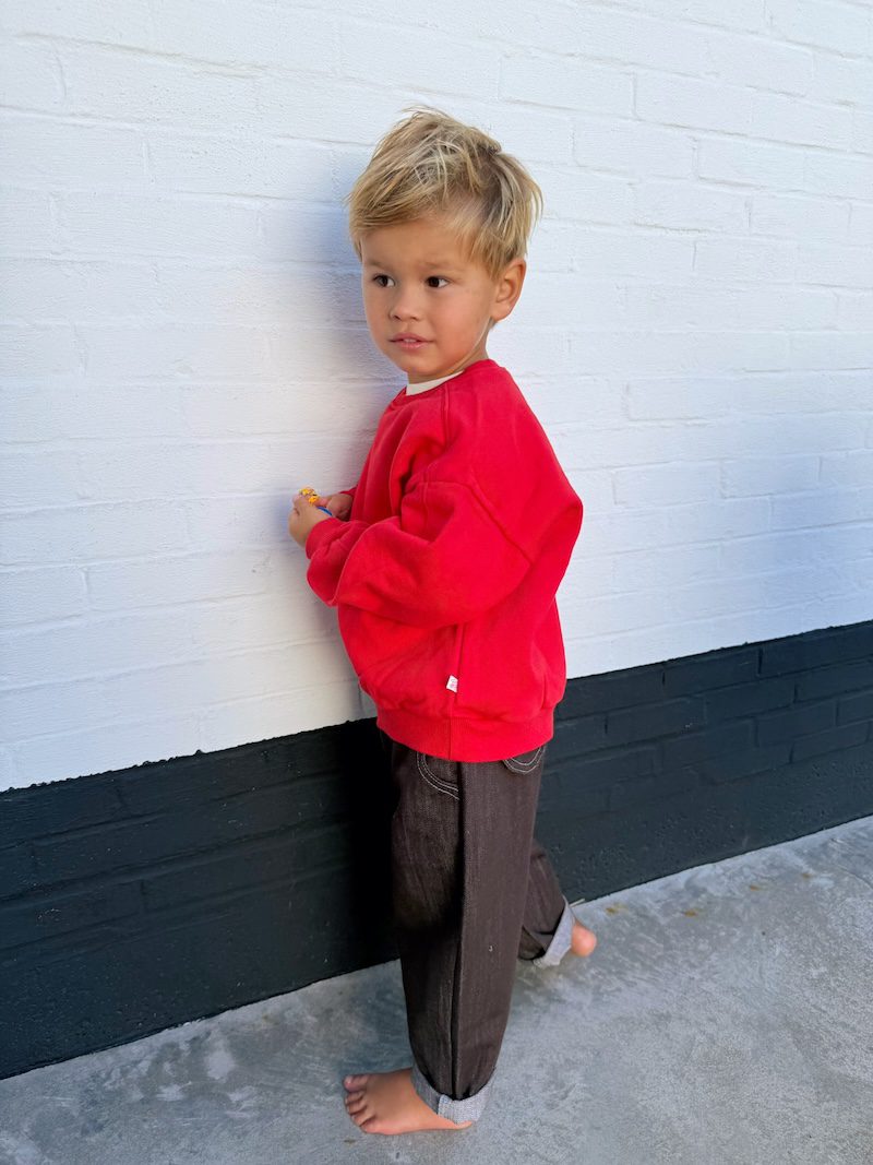 Brown denim pants
