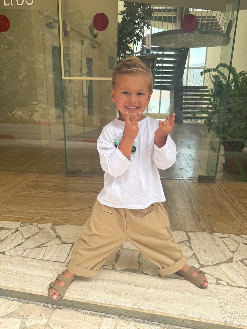 Beige pocket pants
