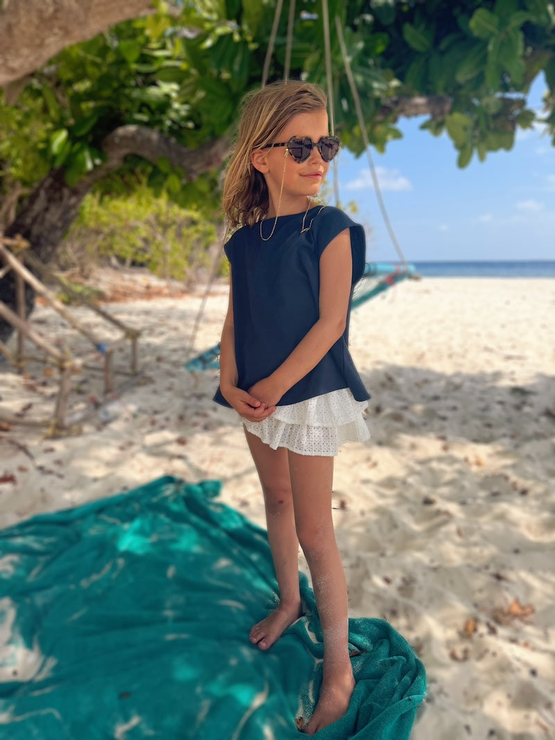 Joanne White Flower Skirt