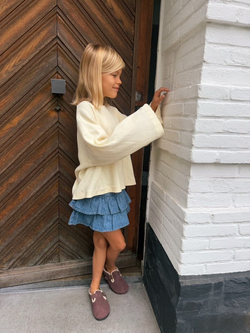 Denim Flow Skirt