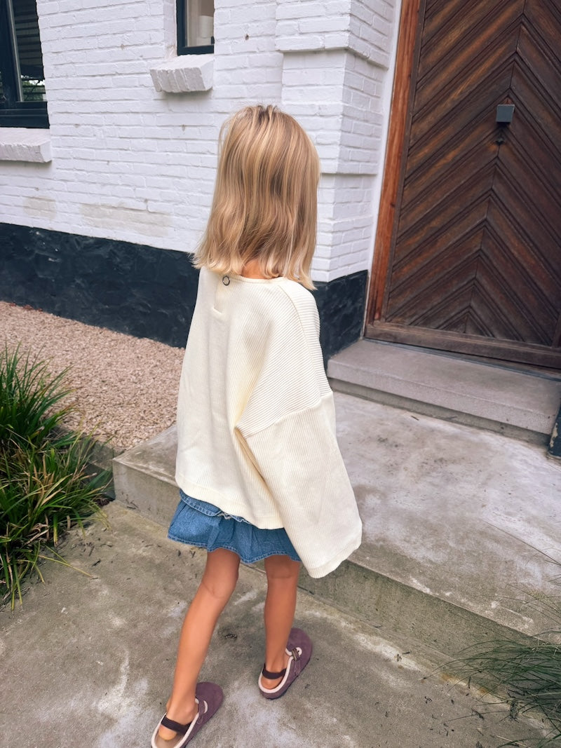 Denim Flow Skirt