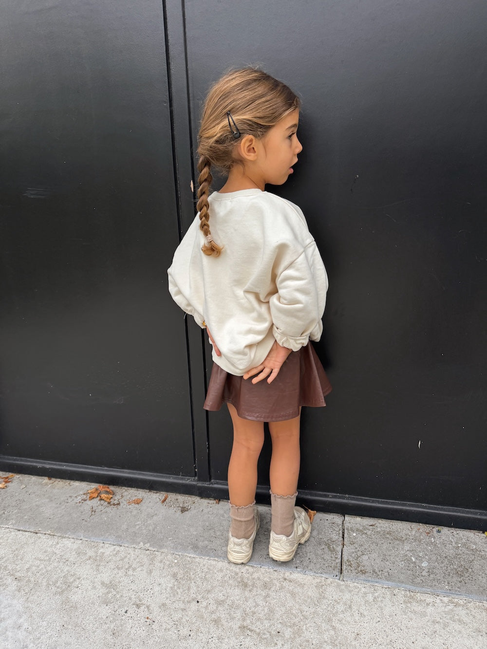Cacao Faux Leather Skirt