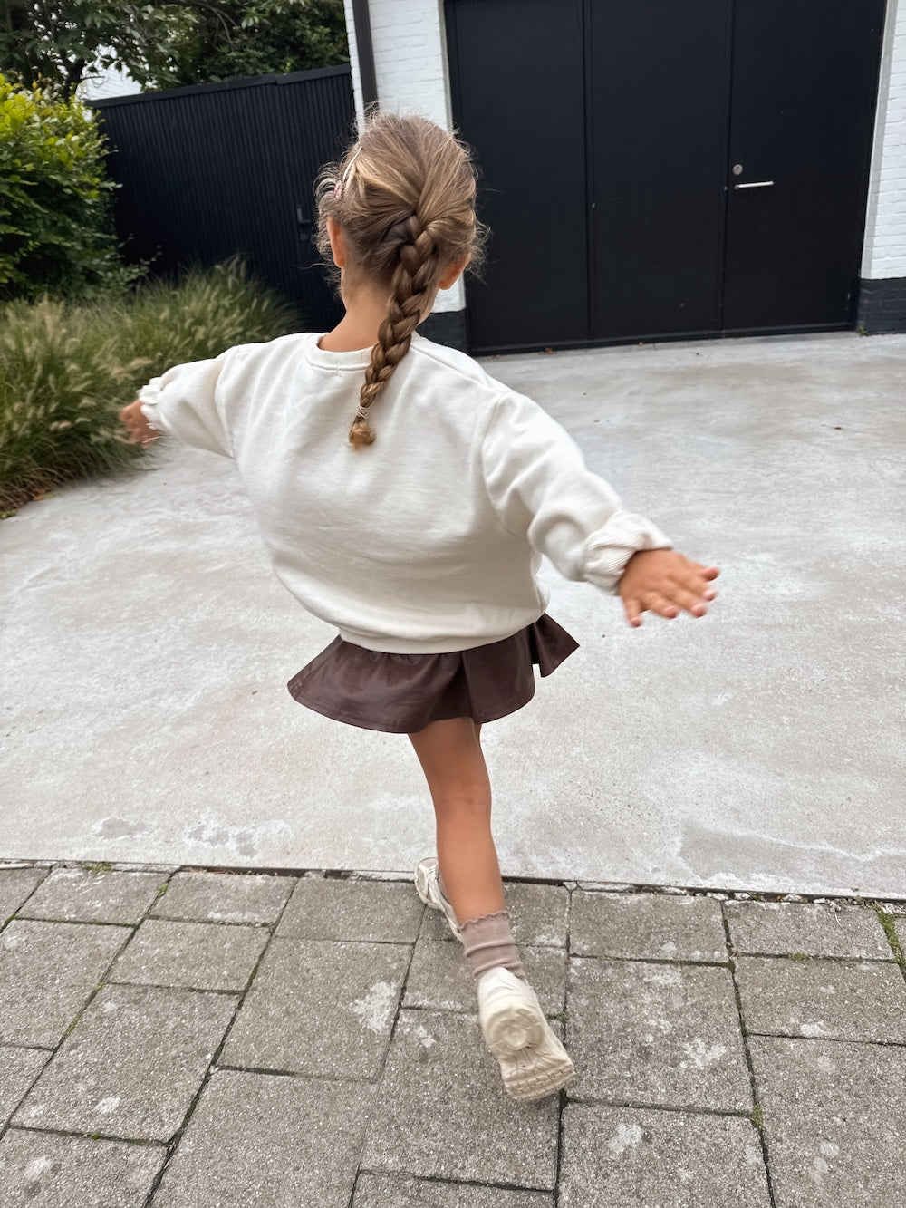 Cacao Faux Leather Skirt