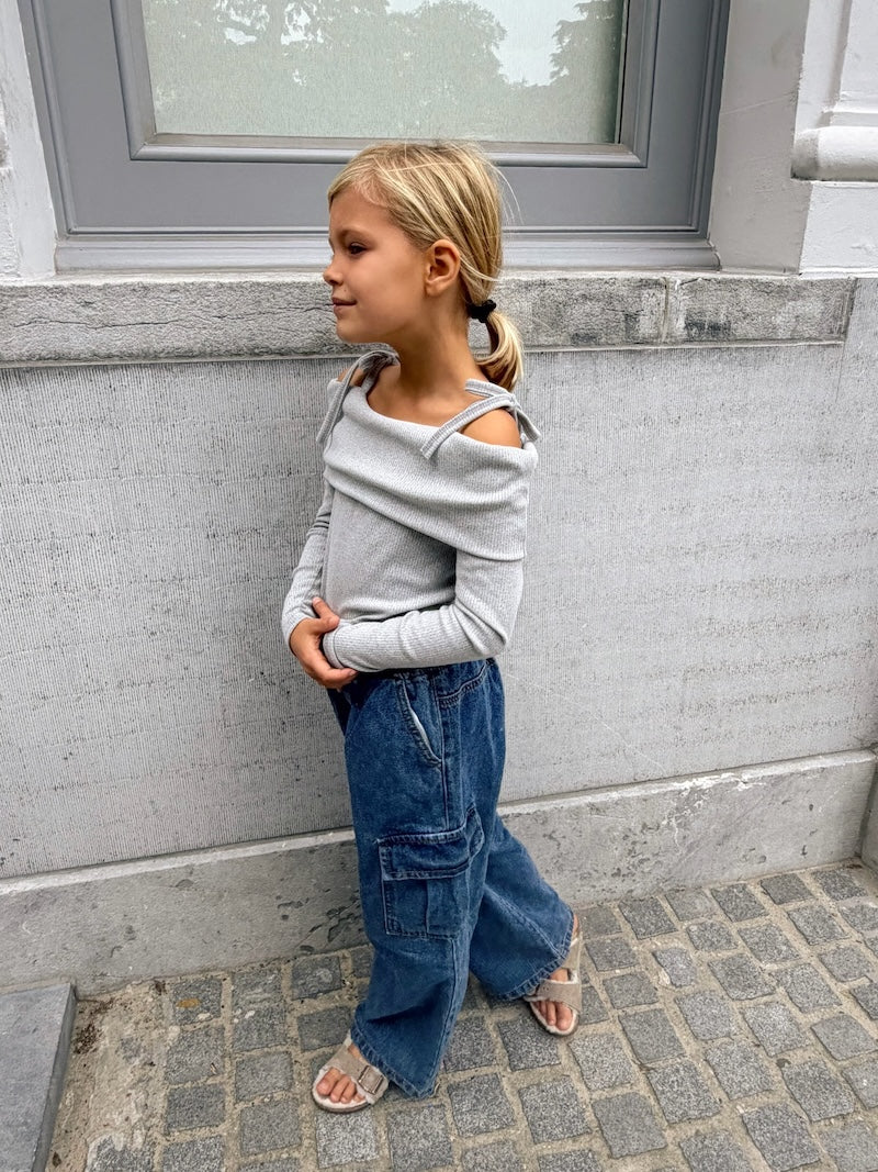 Bibsy Off-Shoulder Top
