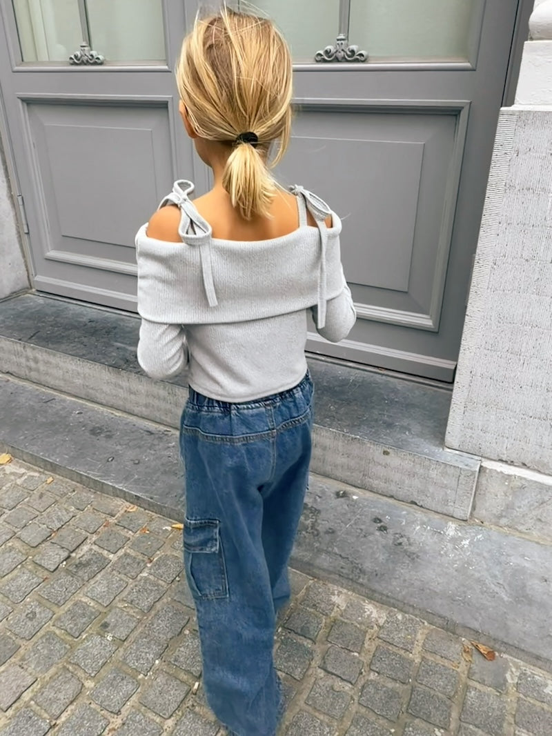 Bibsy Off-Shoulder Top