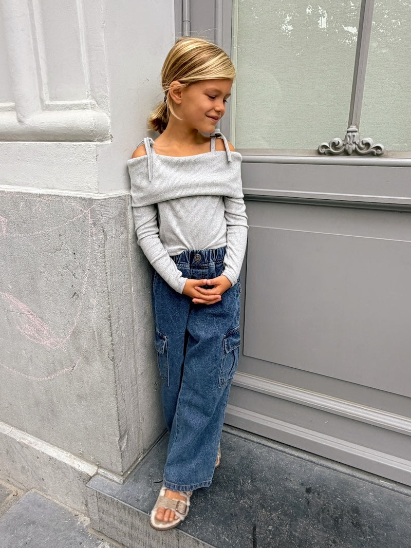 Bibsy Off-Shoulder Top
