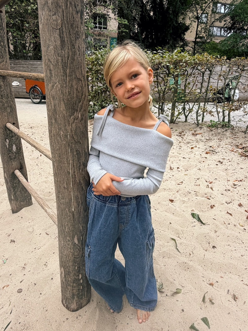 Bibsy Off-Shoulder Top