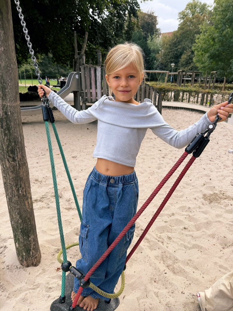 Bibsy Off-Shoulder Top