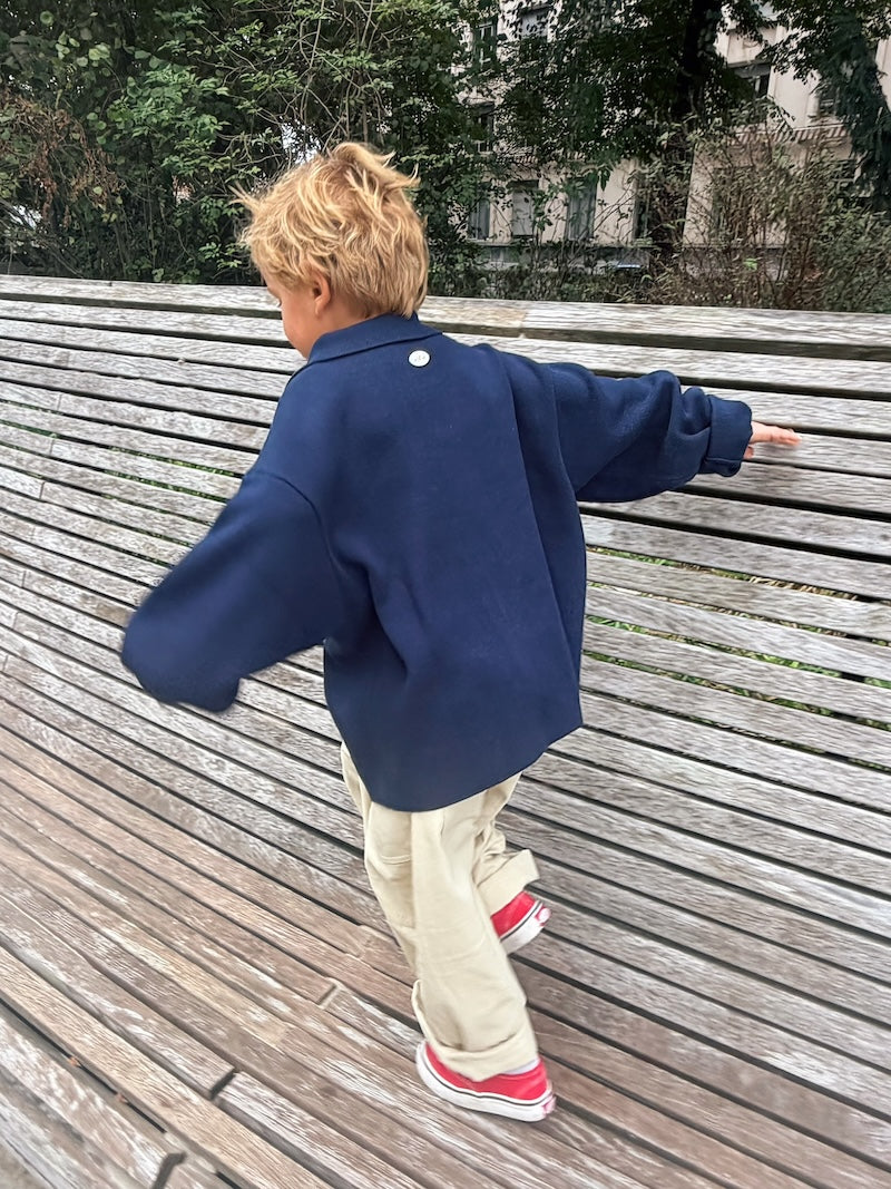Samuel Navy Knit Polo