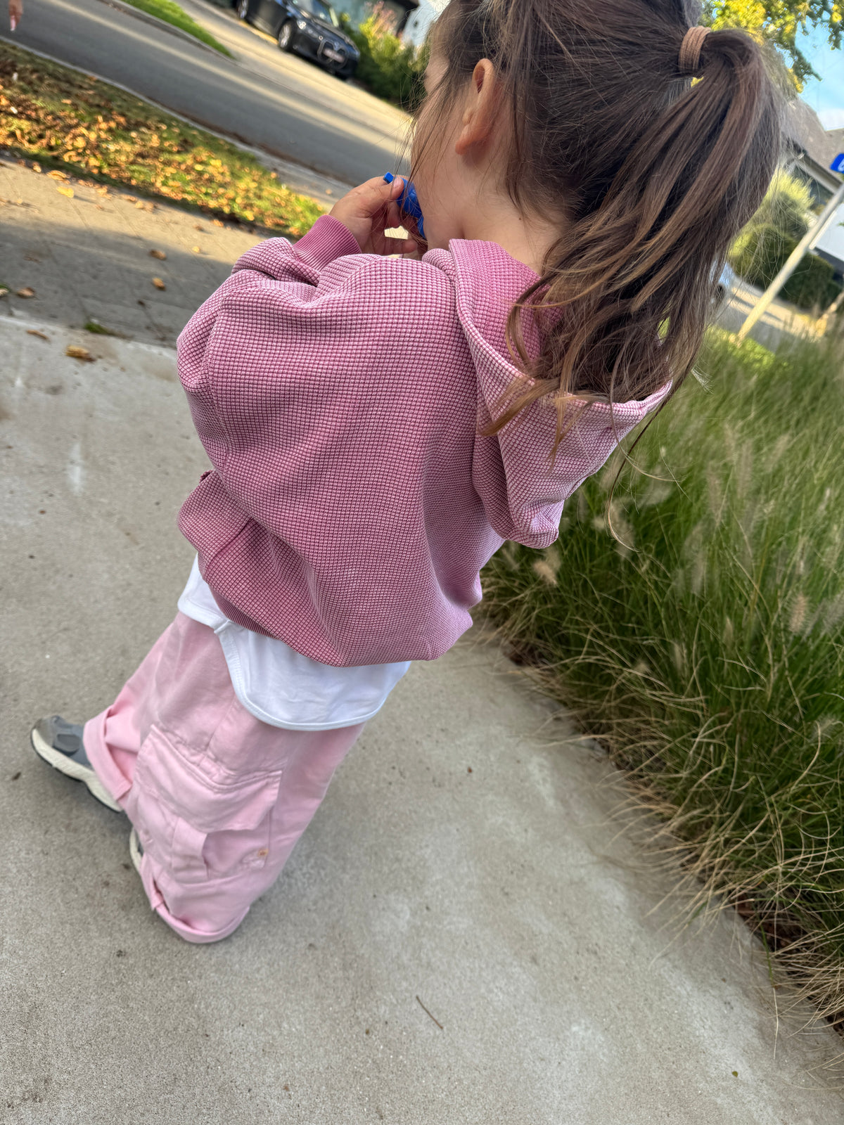 Pinky Waffle Hoodie