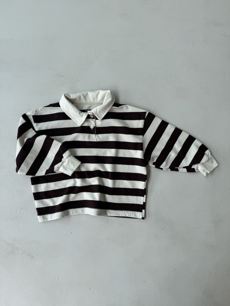 Striped polo jumper