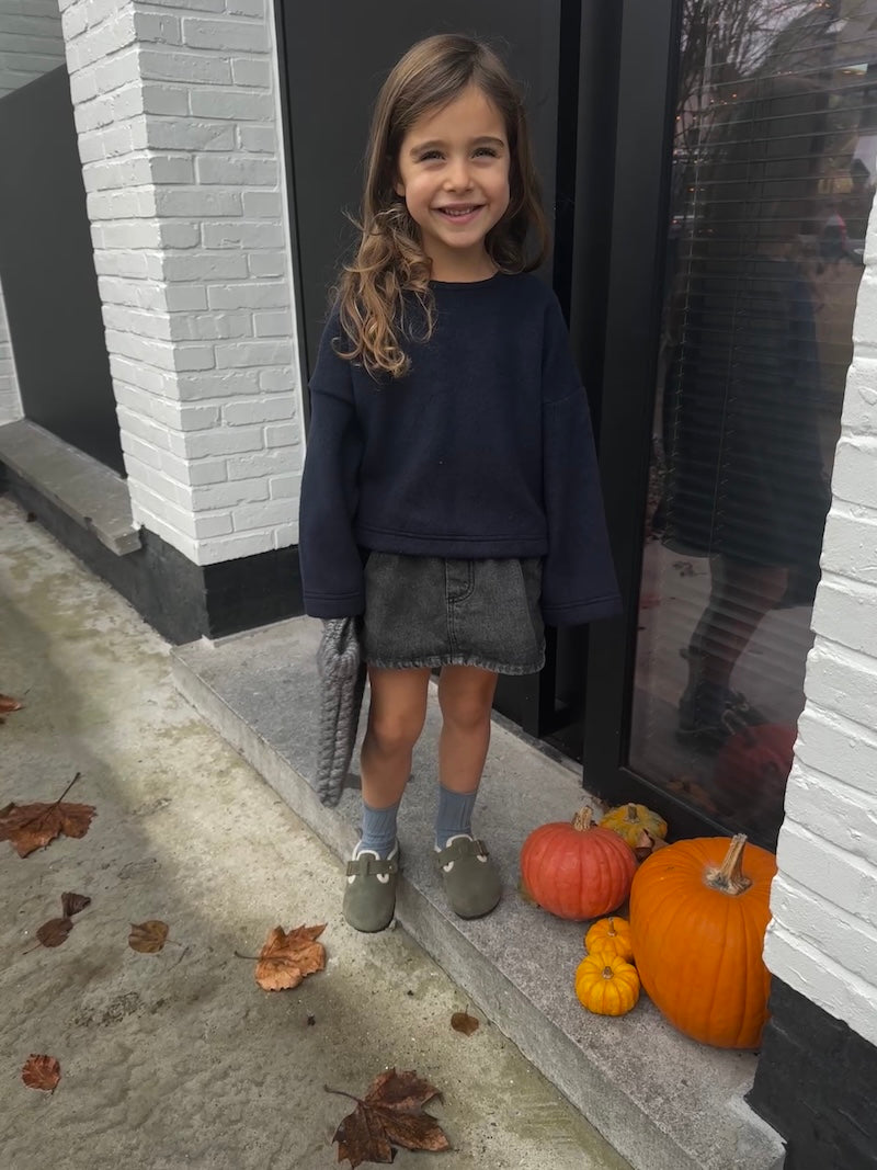 Mini Black Denim Skirt
