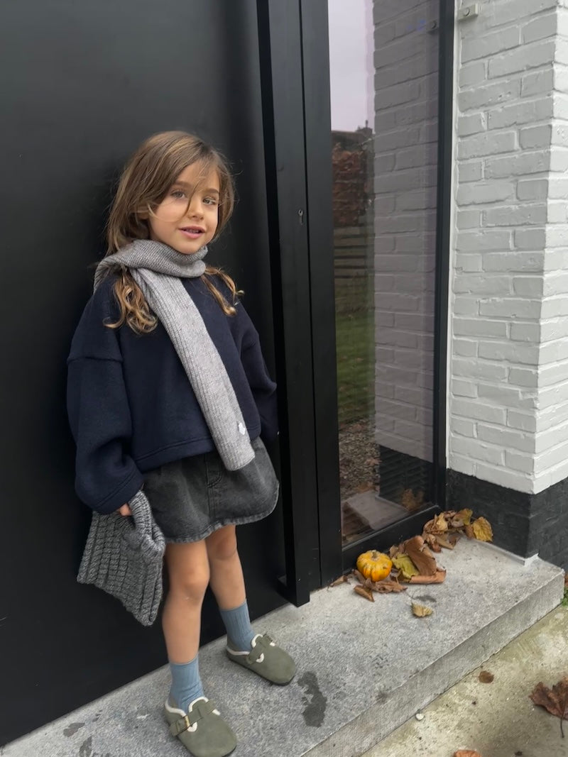 Mini Black Denim Skirt