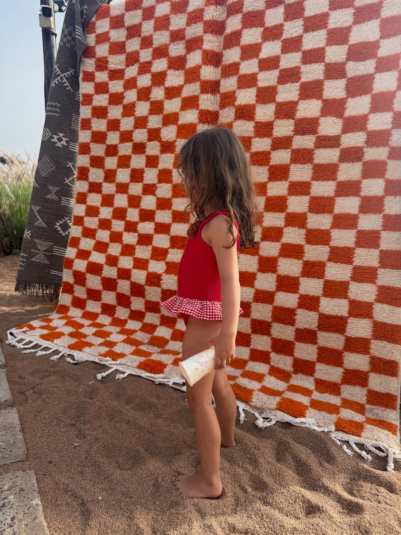 Hunza Swimsuit Red Gingham