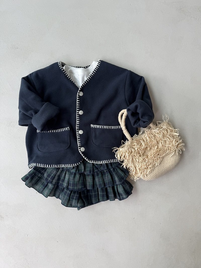 Navy stitch cardgian