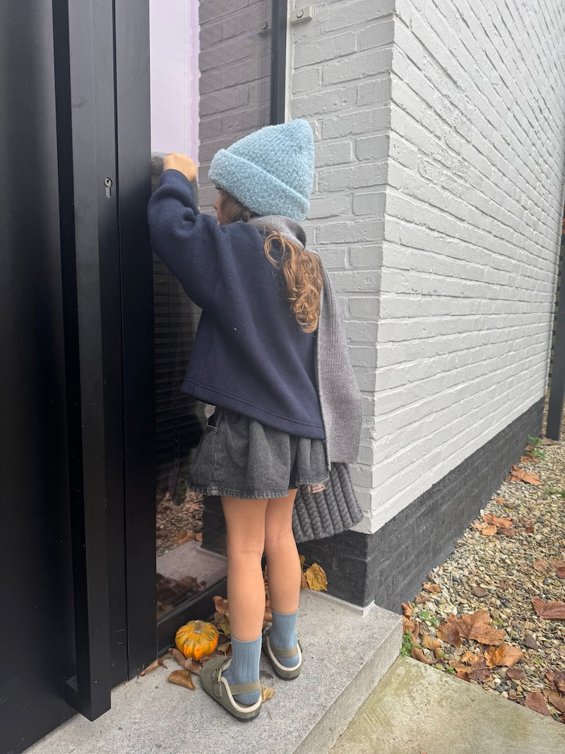 Mini Black Denim Skirt