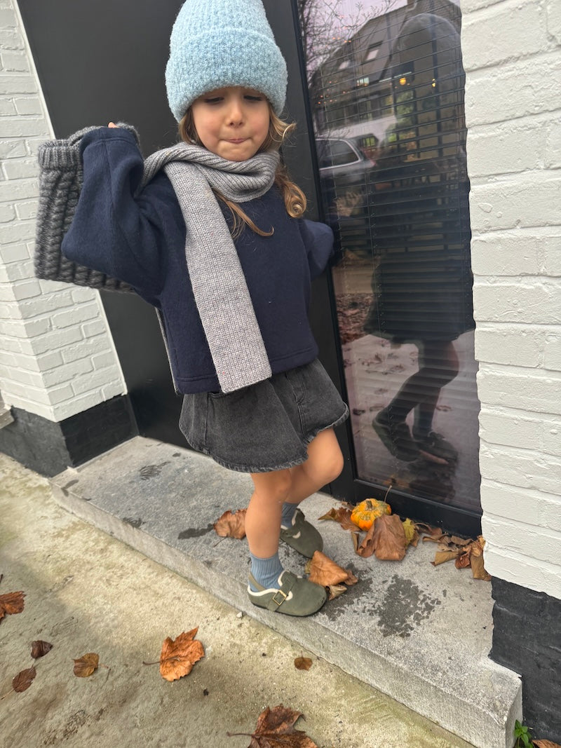 Mini Black Denim Skirt