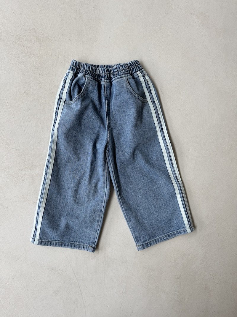 Striped Wide Leg Jeans