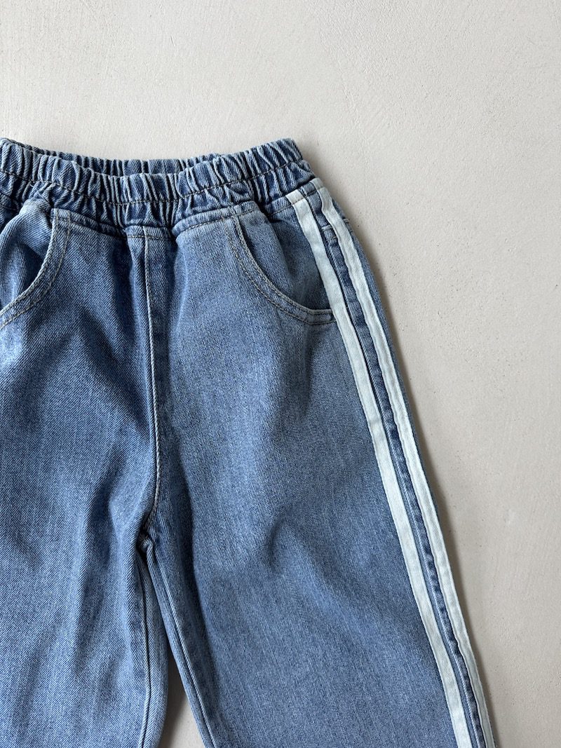 Striped Wide Leg Jeans