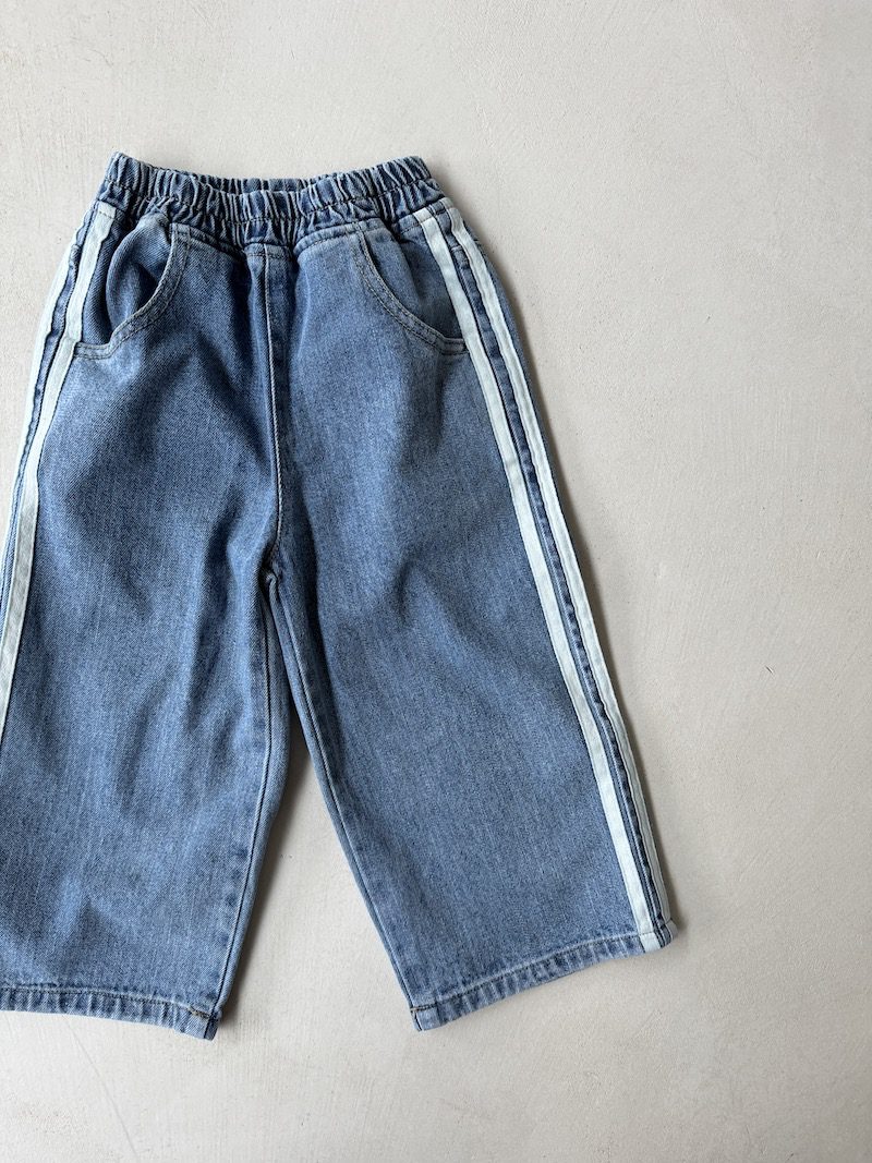 Striped Wide Leg Jeans