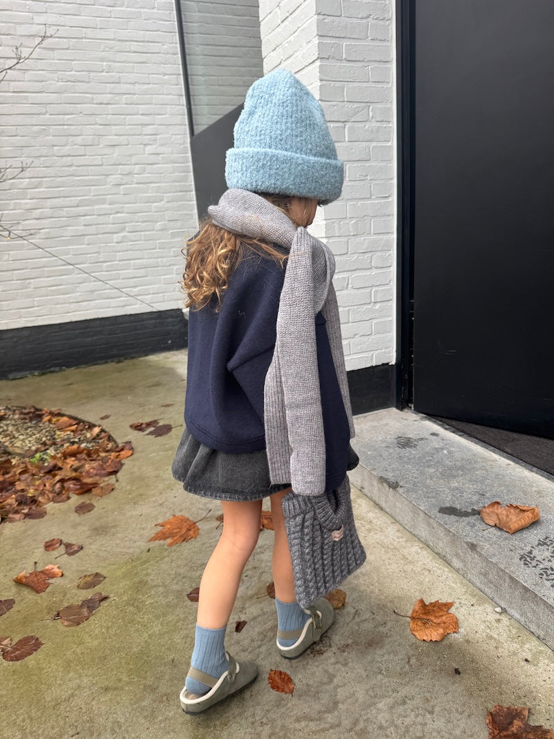 Mini Black Denim Skirt