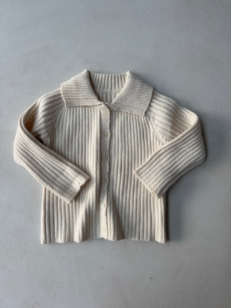 Chunky Knit Collar Cardigan