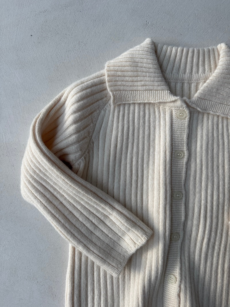 Chunky Knit Collar Cardigan