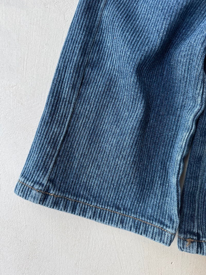 Straight Leg Rib Jeans Blue