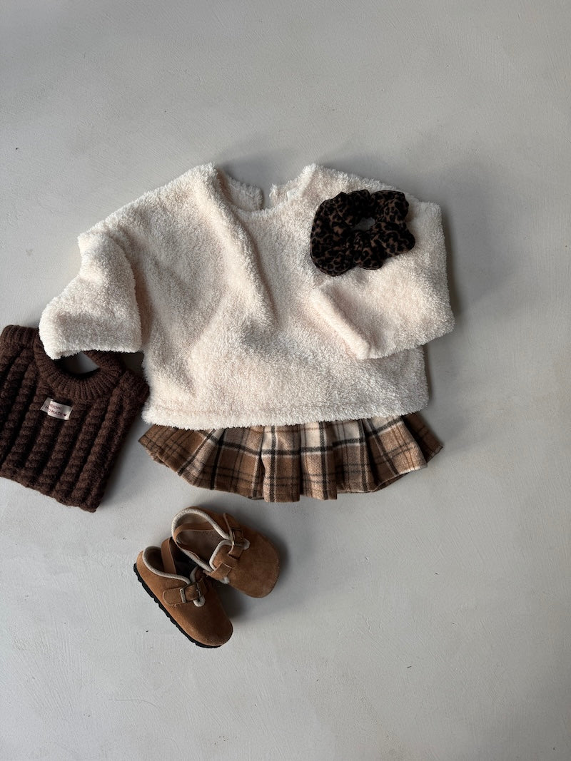 Checked Pleats Skirt