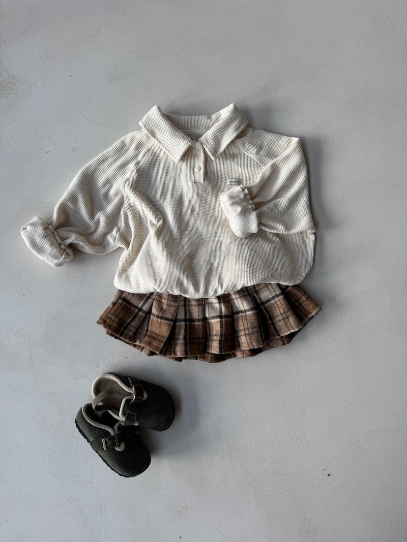 Checked Pleats Skirt