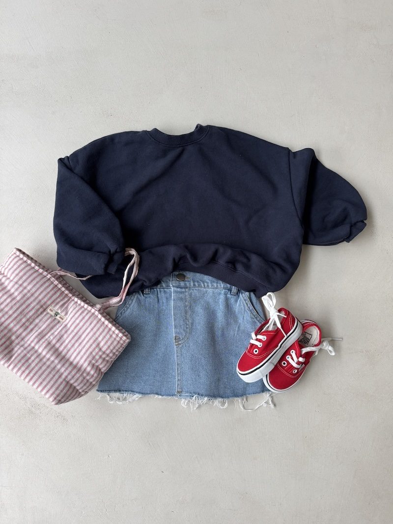Criss Cross Jeans Skirt