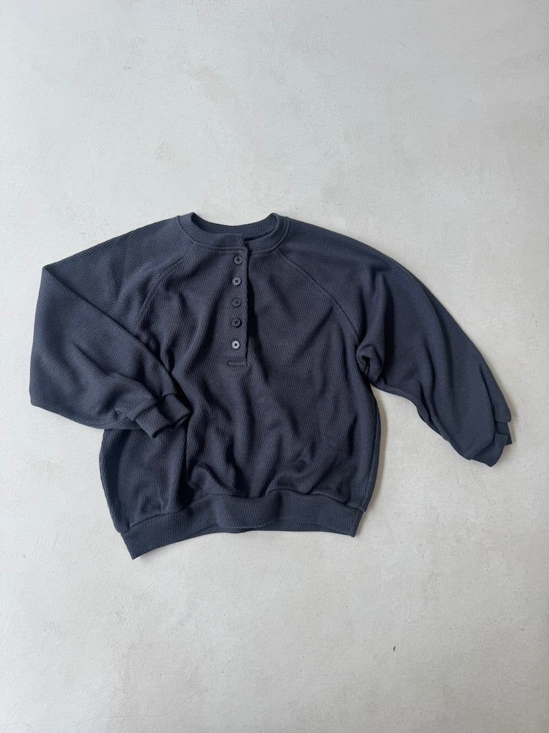 Coal Button Sweatshirt