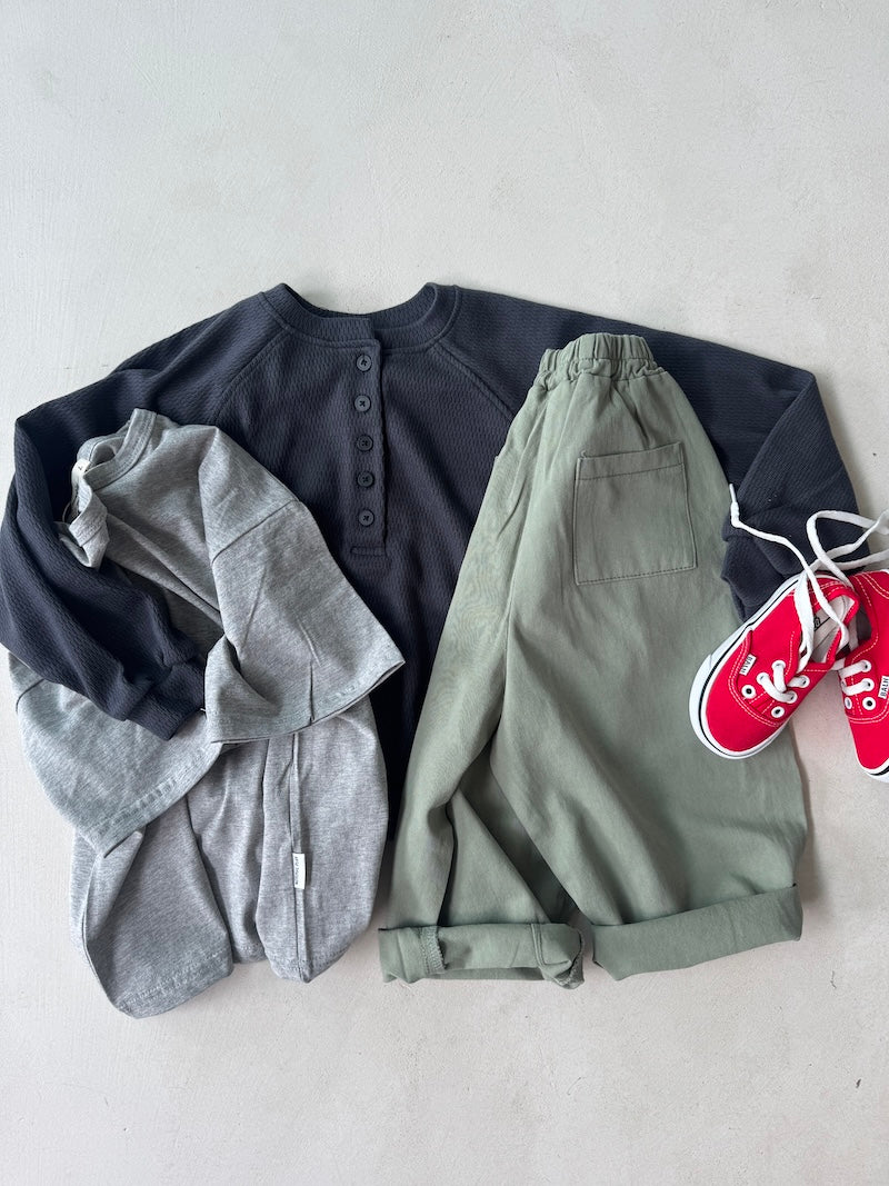 Coal Button Sweatshirt